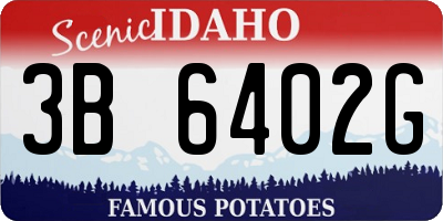 ID license plate 3B6402G