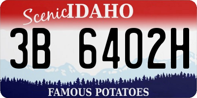 ID license plate 3B6402H