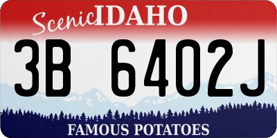 ID license plate 3B6402J