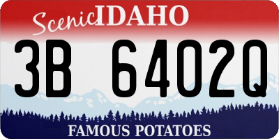 ID license plate 3B6402Q