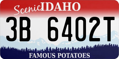 ID license plate 3B6402T