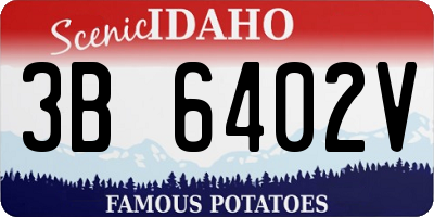 ID license plate 3B6402V