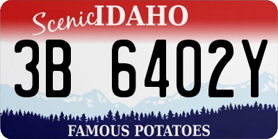 ID license plate 3B6402Y