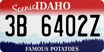 ID license plate 3B6402Z