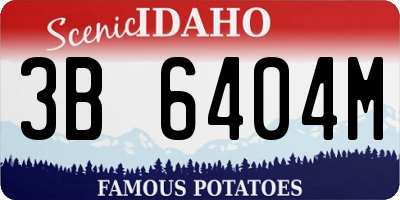 ID license plate 3B6404M