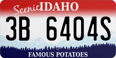 ID license plate 3B6404S