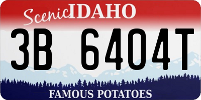 ID license plate 3B6404T