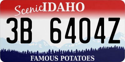 ID license plate 3B6404Z