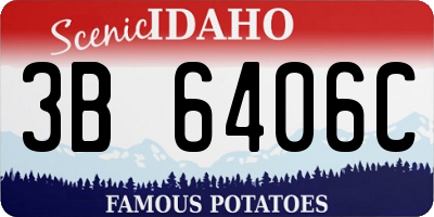 ID license plate 3B6406C