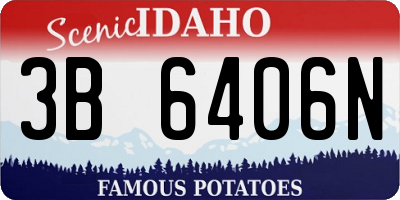 ID license plate 3B6406N