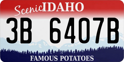 ID license plate 3B6407B