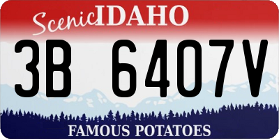 ID license plate 3B6407V