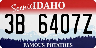 ID license plate 3B6407Z