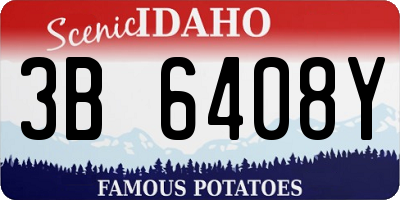 ID license plate 3B6408Y