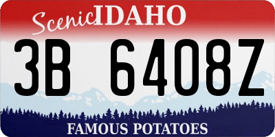 ID license plate 3B6408Z