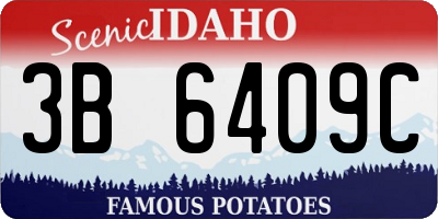 ID license plate 3B6409C