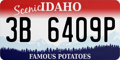 ID license plate 3B6409P