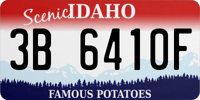 ID license plate 3B6410F