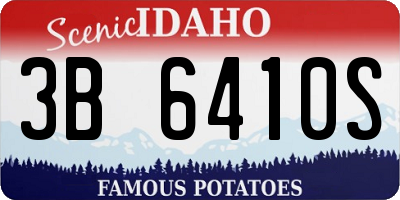 ID license plate 3B6410S