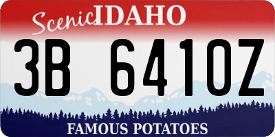 ID license plate 3B6410Z