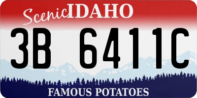 ID license plate 3B6411C