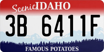 ID license plate 3B6411F