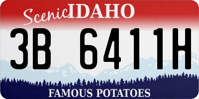 ID license plate 3B6411H