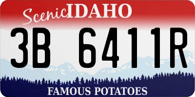 ID license plate 3B6411R