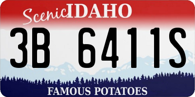 ID license plate 3B6411S