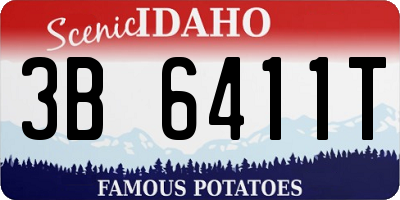 ID license plate 3B6411T