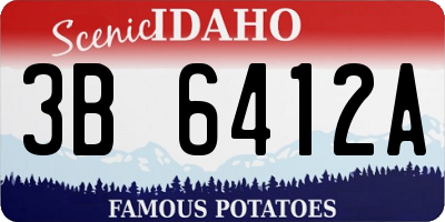 ID license plate 3B6412A