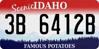 ID license plate 3B6412B