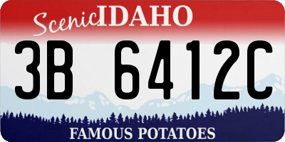 ID license plate 3B6412C