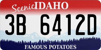 ID license plate 3B6412D