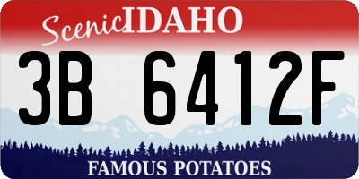 ID license plate 3B6412F
