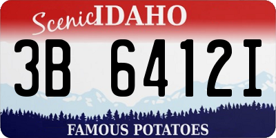 ID license plate 3B6412I