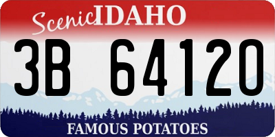 ID license plate 3B6412O