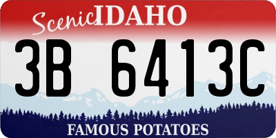 ID license plate 3B6413C