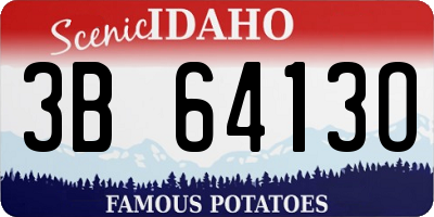 ID license plate 3B6413O