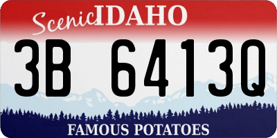 ID license plate 3B6413Q