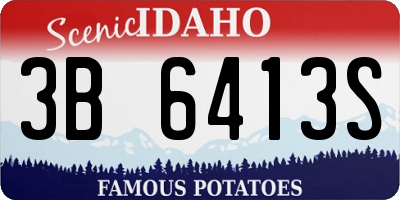 ID license plate 3B6413S