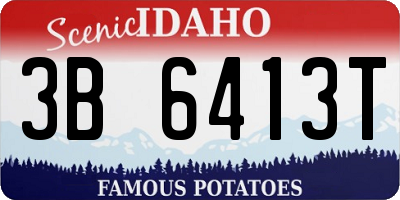 ID license plate 3B6413T