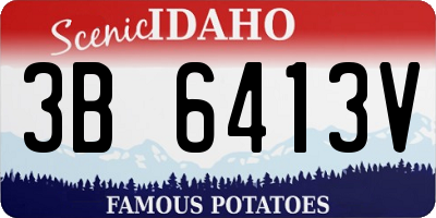 ID license plate 3B6413V