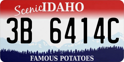ID license plate 3B6414C