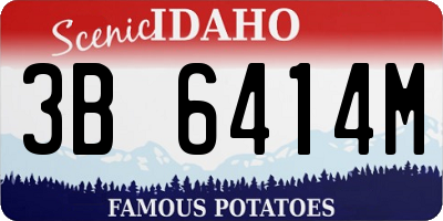 ID license plate 3B6414M