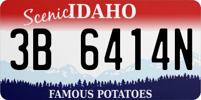 ID license plate 3B6414N