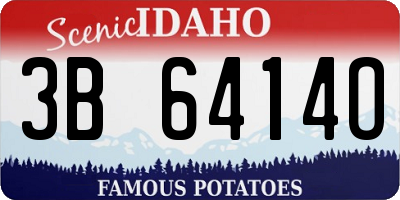 ID license plate 3B6414O
