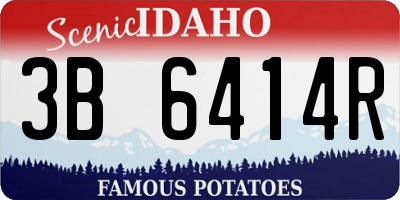 ID license plate 3B6414R