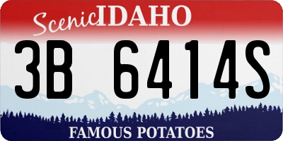 ID license plate 3B6414S