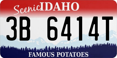 ID license plate 3B6414T